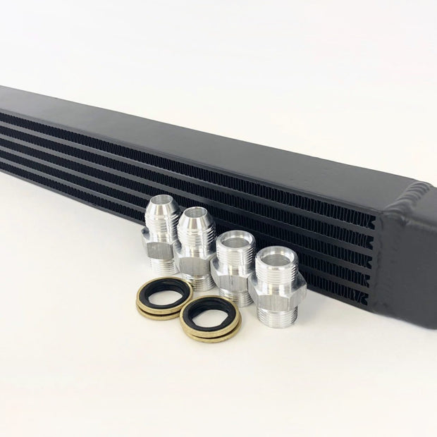 BMW E30 Oil Cooler W/ Fittings For OEM Style And AN-10 Male Connections