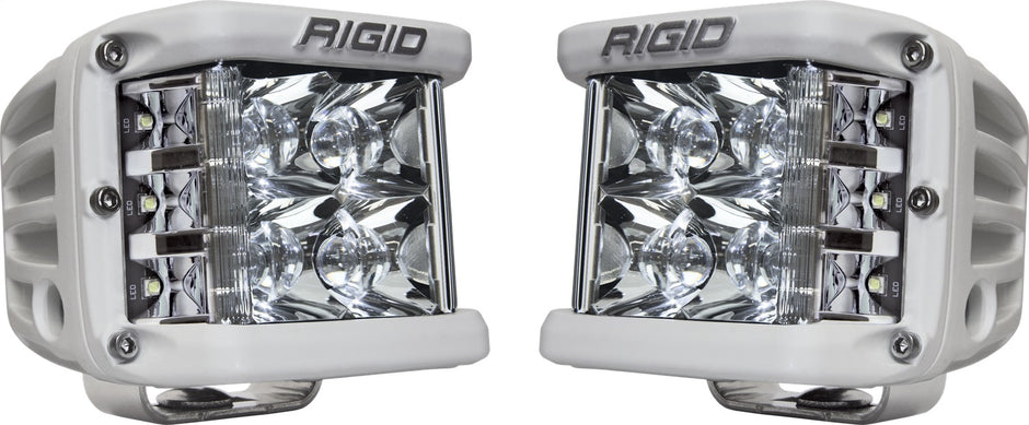 RIGID D-SS PRO Side Shooter Spot Optic Surface Mount White Housing Pair