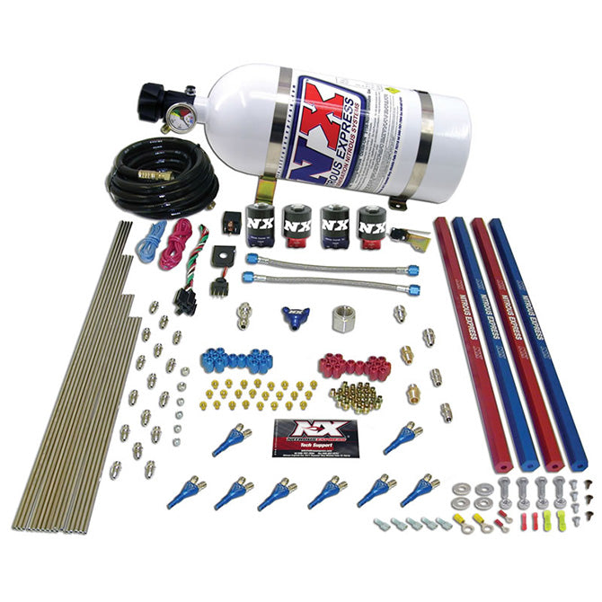 Nitrous Express - SHARK/ALC (250-350-450-550-650HP) 2 SOLENOID SYSTEM WITH 15LB BOTTLE - 90005-15