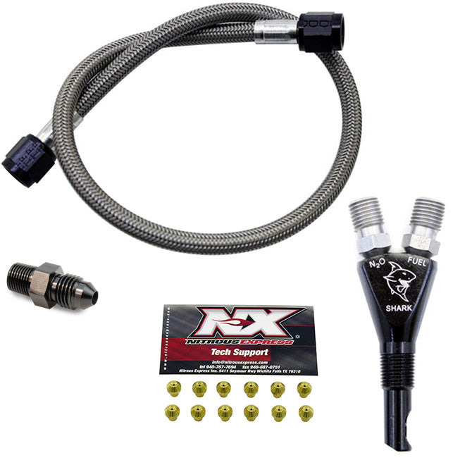 Nitrous Express - SHARK SHO 400 HP EFI NOZZLE W/ 2FT SHO HOSE - 90019