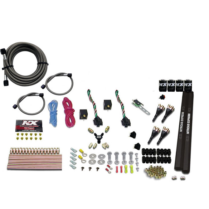 Nitrous Express - 4-CYL SX2 NOZZLE SYSTEM LESS BOTTLE (100-300HP X 2) - 90094-00