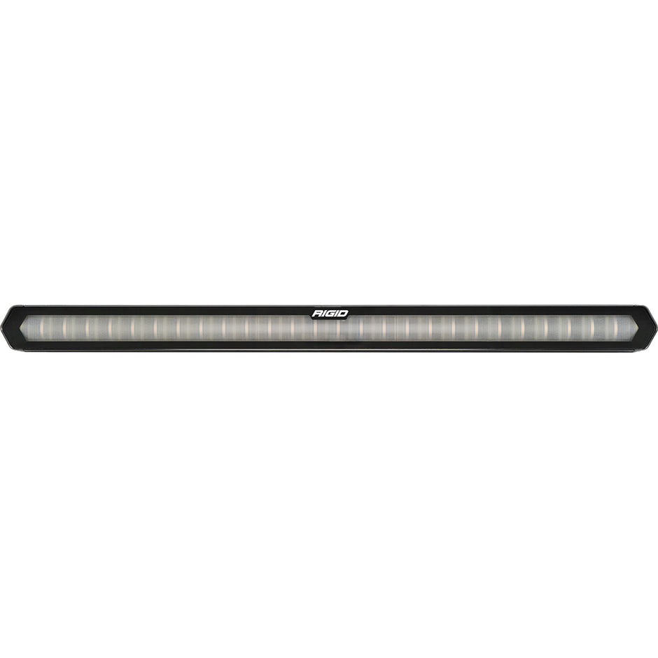RIGID 28 Inch Rear Facing LED Chase Bar With 27 Pre-Programmed Modes And 5 Colors Black Housing Race Compliant For Series Requiring Strobing Blue Amber Green And Red Surface Mounts Included