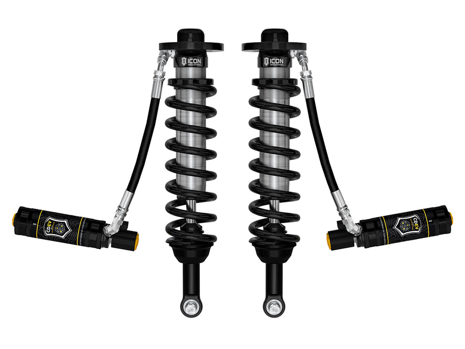 ICON 2021-2026 Ford F-150 2WD 0-3" Lift Front V.S. 2.5 Series Coilovers Extended Travel Remote Reservoir W/ CDEV Pair