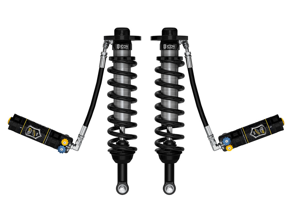 ICON 2021-2026 Ford F-150 2WD 0-3" Lift Front V.S. 2.5 Series Coilovers Extended Travel Remote Reservoir W/ CDXS Pair