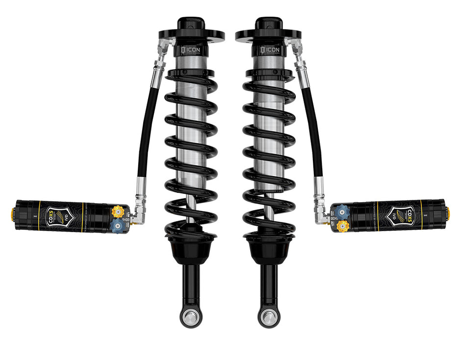 ICON 2021-2024 Ford F-150 4WD/Tremor 3.5-4.5"/2.5-3" Lift Front V.S. 2.5 Series Coilovers Remote Reservoir W/ CDXS Pair