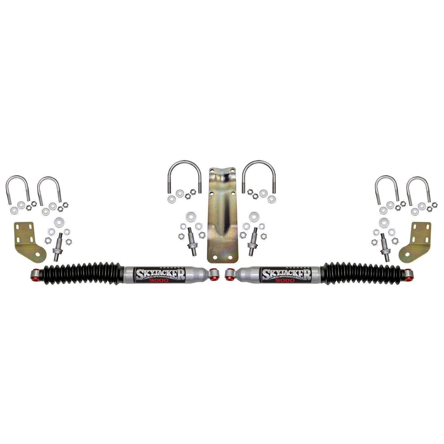 9000 Dual Stabilizer Kit With Silver Cylinders And Black Boots.