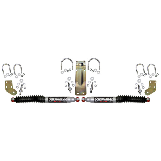 9000 Dual Stabilizer Kit With Silver Cylinders And Black Boots.