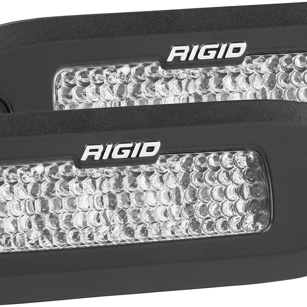 RIGID SR-Q Series PRO Flood Diffused Flush Mount Black Housing Pair
