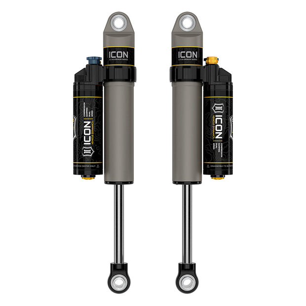 ICON 2009-2024 Ford F-150/2004-2008 Ford F-150 4WD 0-1" Lift Rear V.S. 2.5 Aluminum Series Shock Absorbers Piggyback Reservoir W/ CDXS Pair