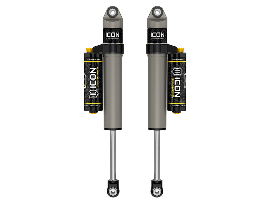 ICON 2021-2026 Ford F-150 2WD 0-1" Lift Rear V.S. 2.5 Aluminum Series Shock Absorbers Piggyback Reservoir W/ CDCV Pair