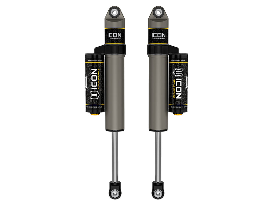 ICON 2021-2026 Ford F-150 2WD 0-1" Lift Rear V.S. 2.5 Aluminum Series Shock Absorbers Piggyback Reservoir Pair