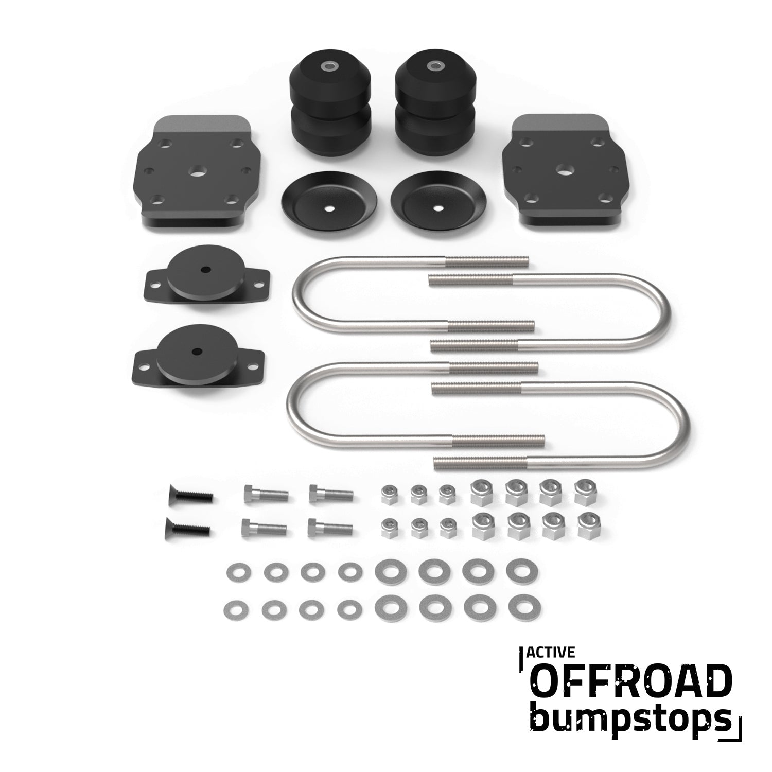 Active Off-Road Bumpstops For Chevy Colorado & GMC Canyon W/ U-Bolt Flip Kit - Front Kit