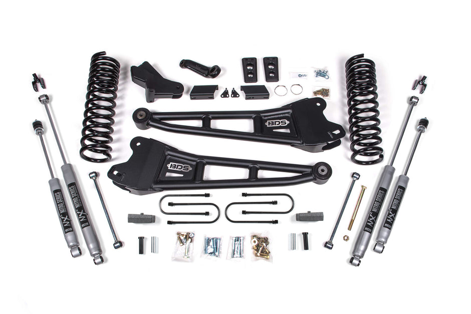 2013-2018 Ram 3500 4wd 4" Radius Arm Suspension Lift Kit  3" Rear  Block  Diesel
