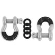 Borne Off-Road BNDR-GR 3/4 In Steel D-Ring Shackle Set  Gray  2 Pieces