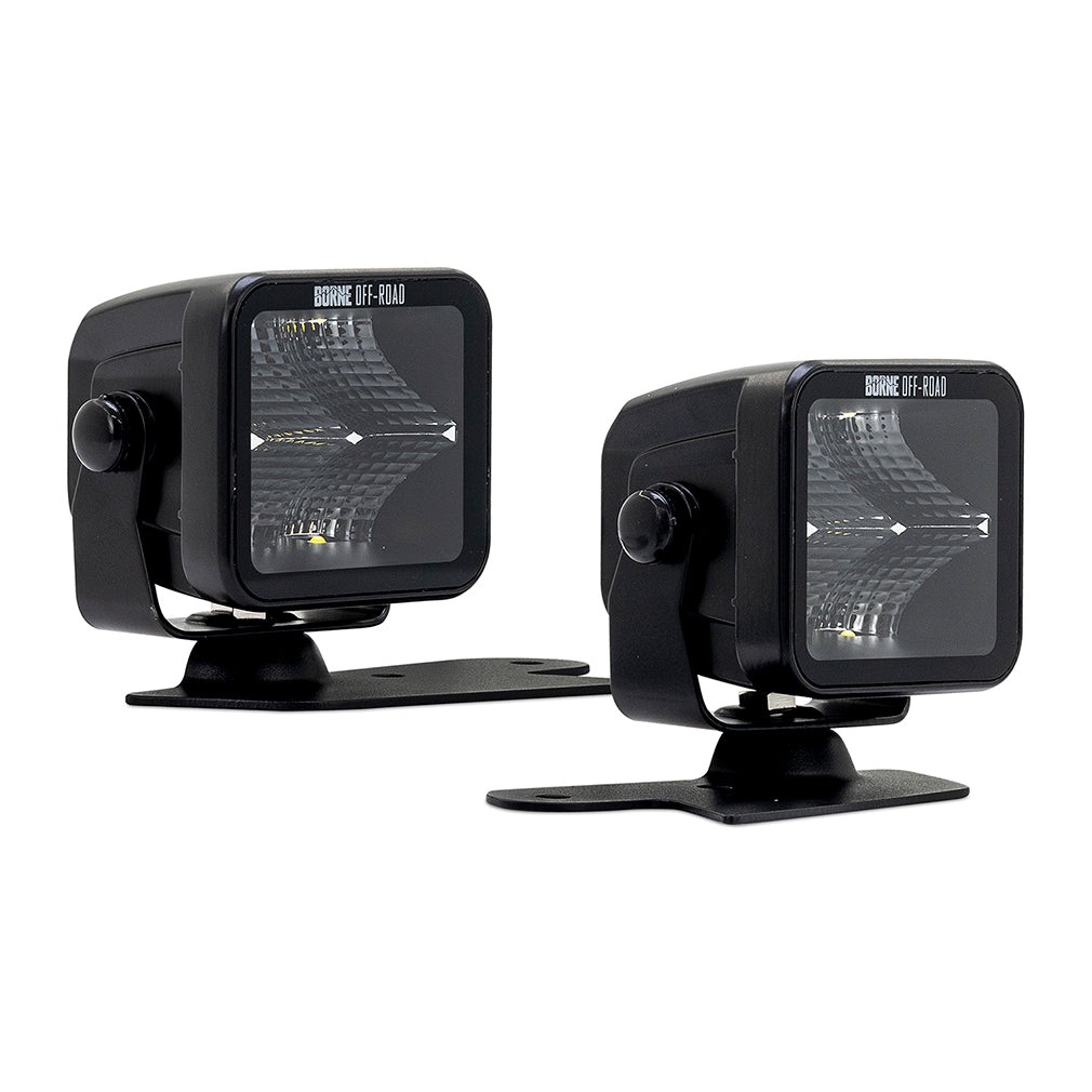 Borne Off-Road BNLT-BR-21-DT2F Ditch Light Set (2)  Flood Upfit  Fits Ford Bronco 2021+