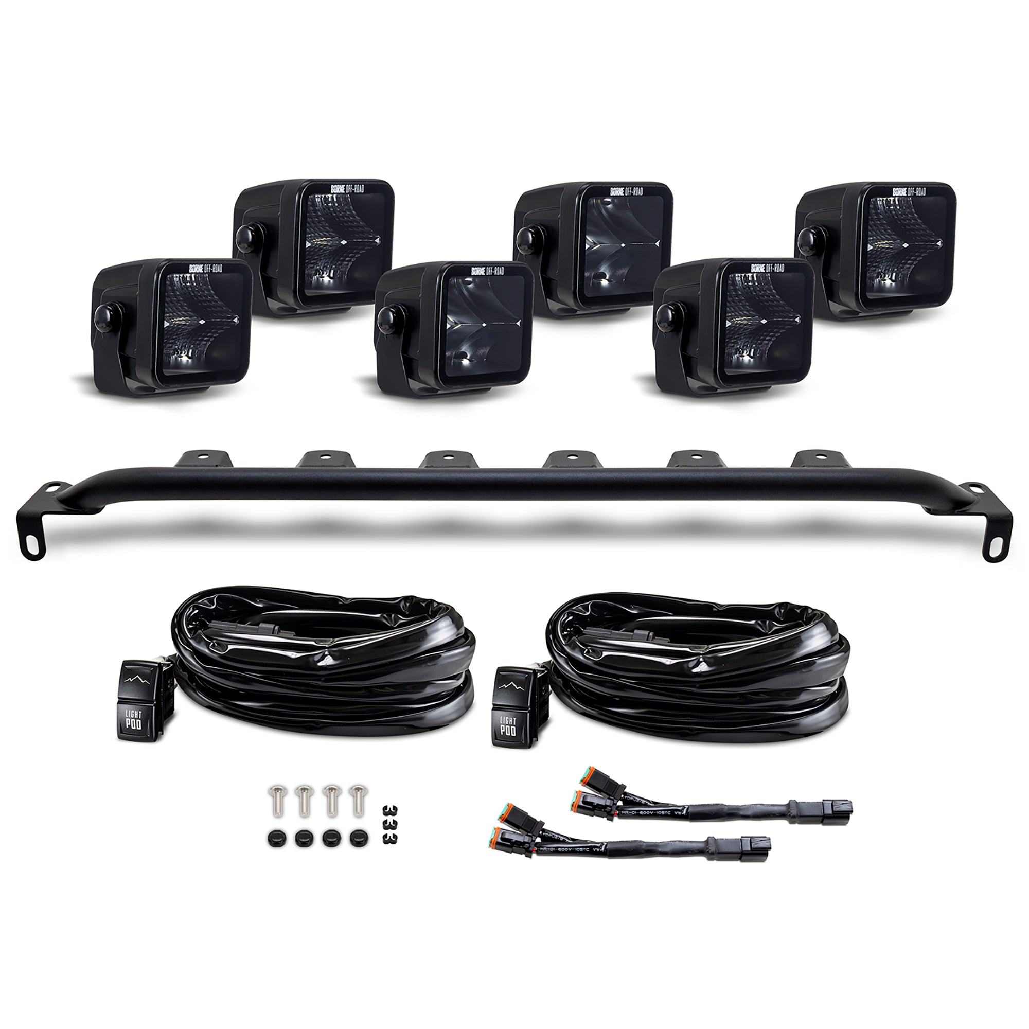 Mishimoto BNLT-BR-21M-B6 Bumper Pod Lights (6)  Fits Ford Bronco 2021+ W/Modular Bumper