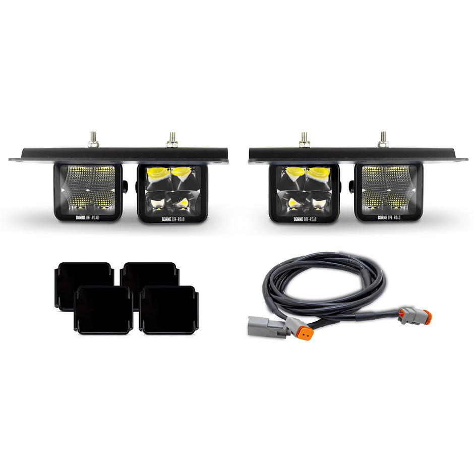 Mishimoto BNLT-BR-21M-FG4U Bumper Fog Lights  Fits Ford Bronco 2021+ W/Modular Bumper And Upfitter
