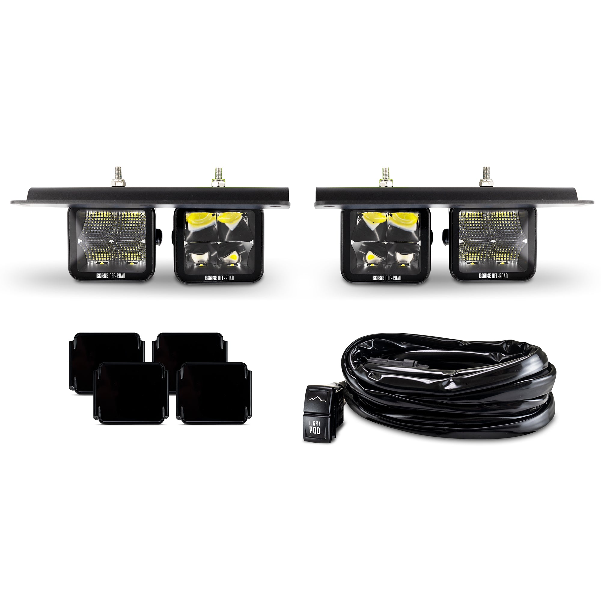 Mishimoto BNLT-BR-21M-FG4 Bumper Fog Lights  Fits Ford Bronco 2021+ W/Modular Bumper