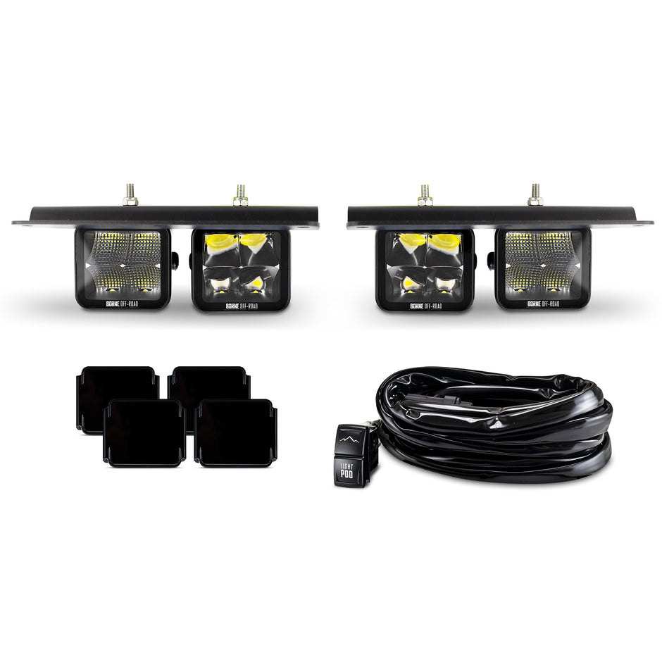 Mishimoto BNLT-BR-21M-FG4 Bumper Fog Lights  Fits Ford Bronco 2021+ W/Modular Bumper