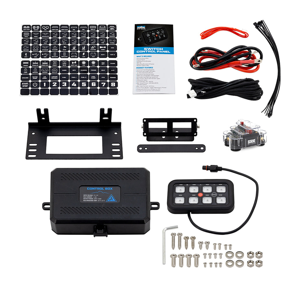 Borne Off-Road BNLT-GANG-8 8-Gang Switch Panel