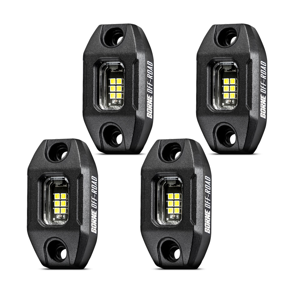 Borne Off-Road BNLT-RL-4A Rock Light (4)  Short Harness