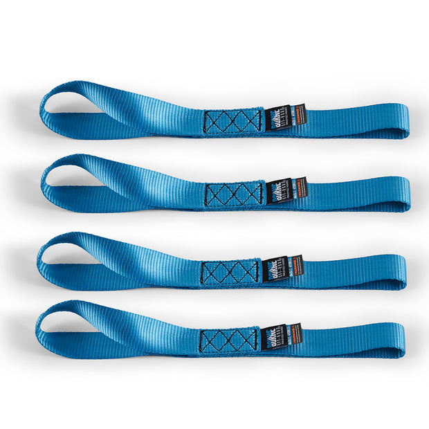 Borne Off-Road BNRTC-SLP-4BK Soft Loop Tie-Down Straps  Blue