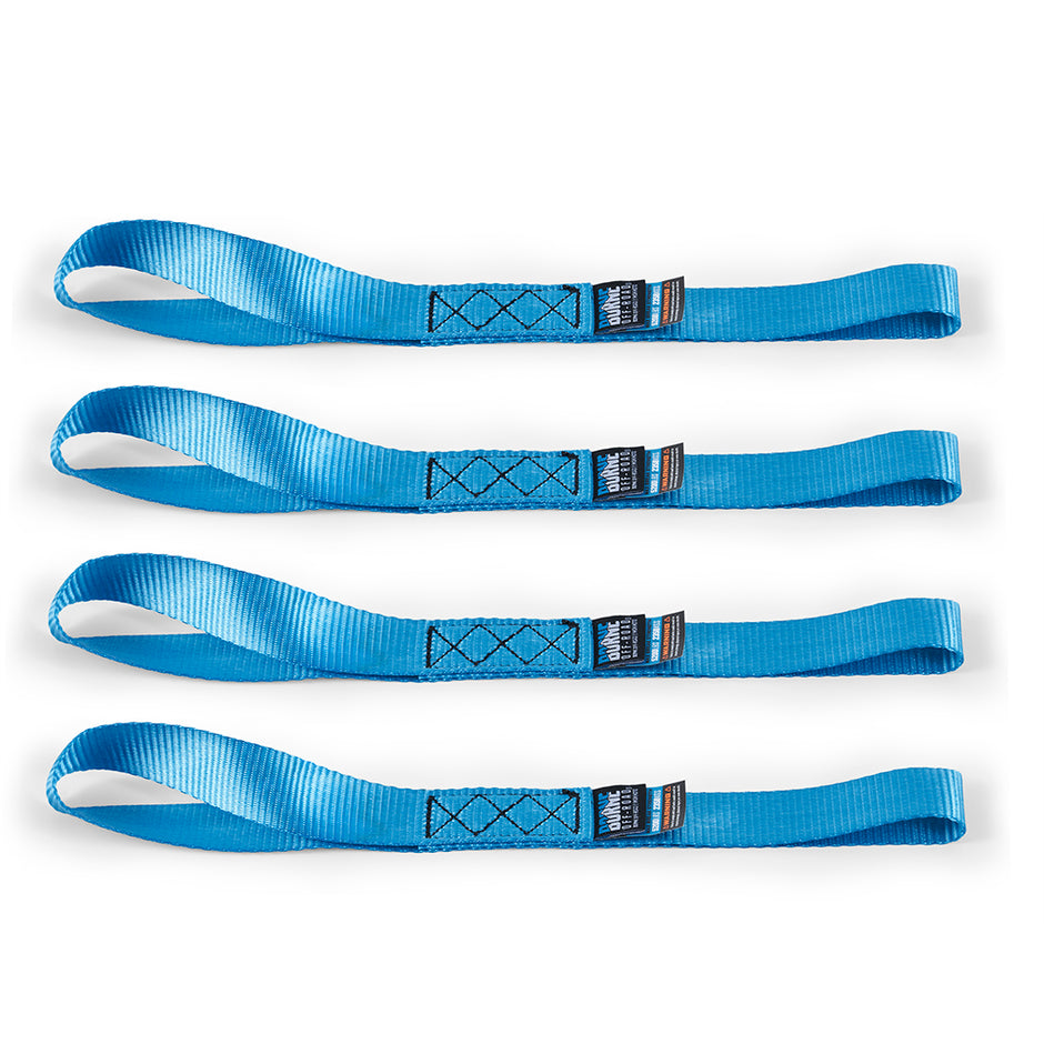Borne Off-Road BNRTC-TDHD-4BL Heavy-Duty Ratchet Tie-Down Kit (4-pack)  Blue