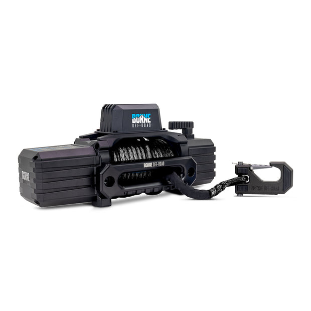Borne Off-Road BNWN-10-SBK 10K Winch  Black  Synthetic Rope