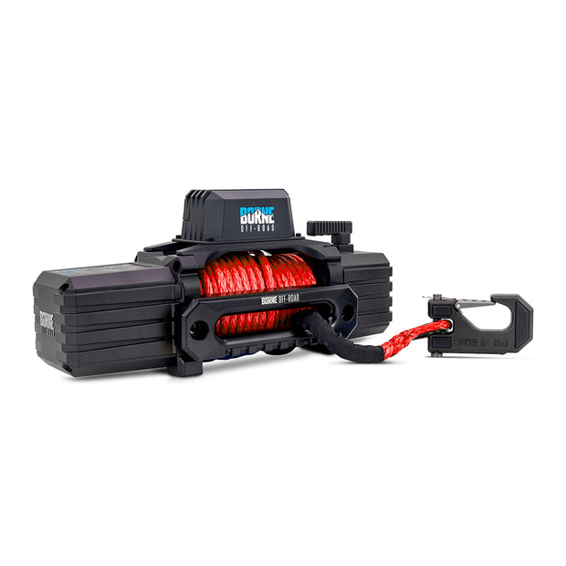 Borne Off-Road BNWN-10-SRD 10K Winch  Red  Synthetic Rope