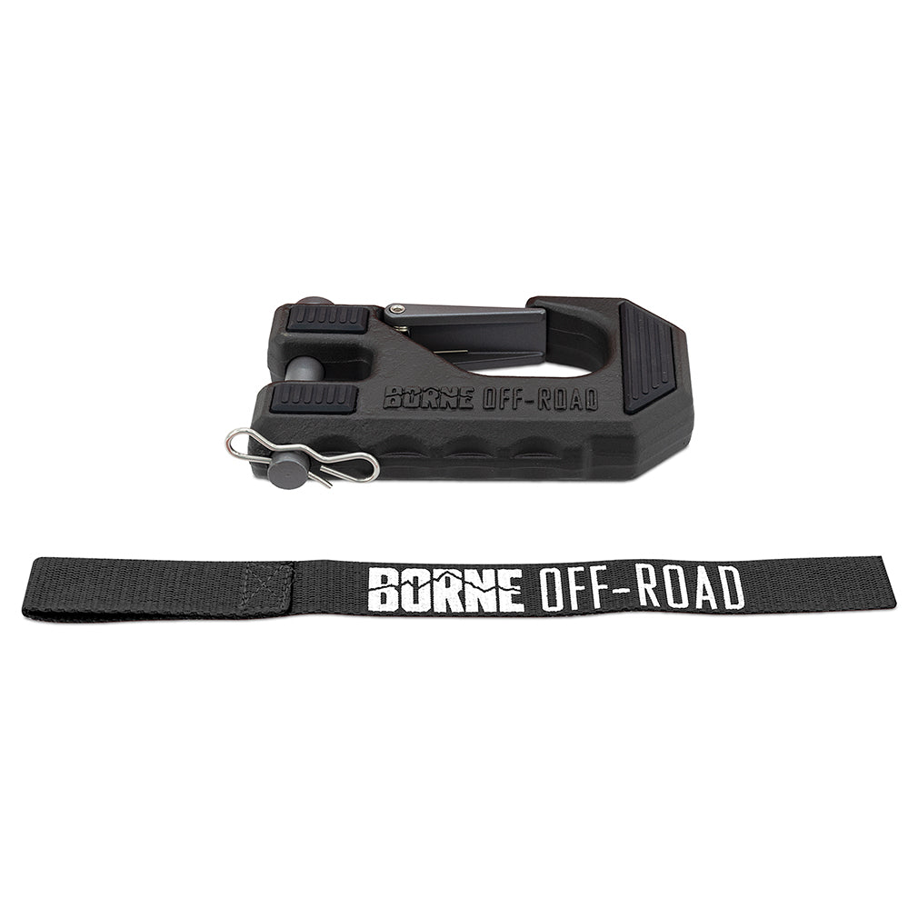 Borne Off-Road BNWN-HK-01 Winch Hook & Hand Tether  Black