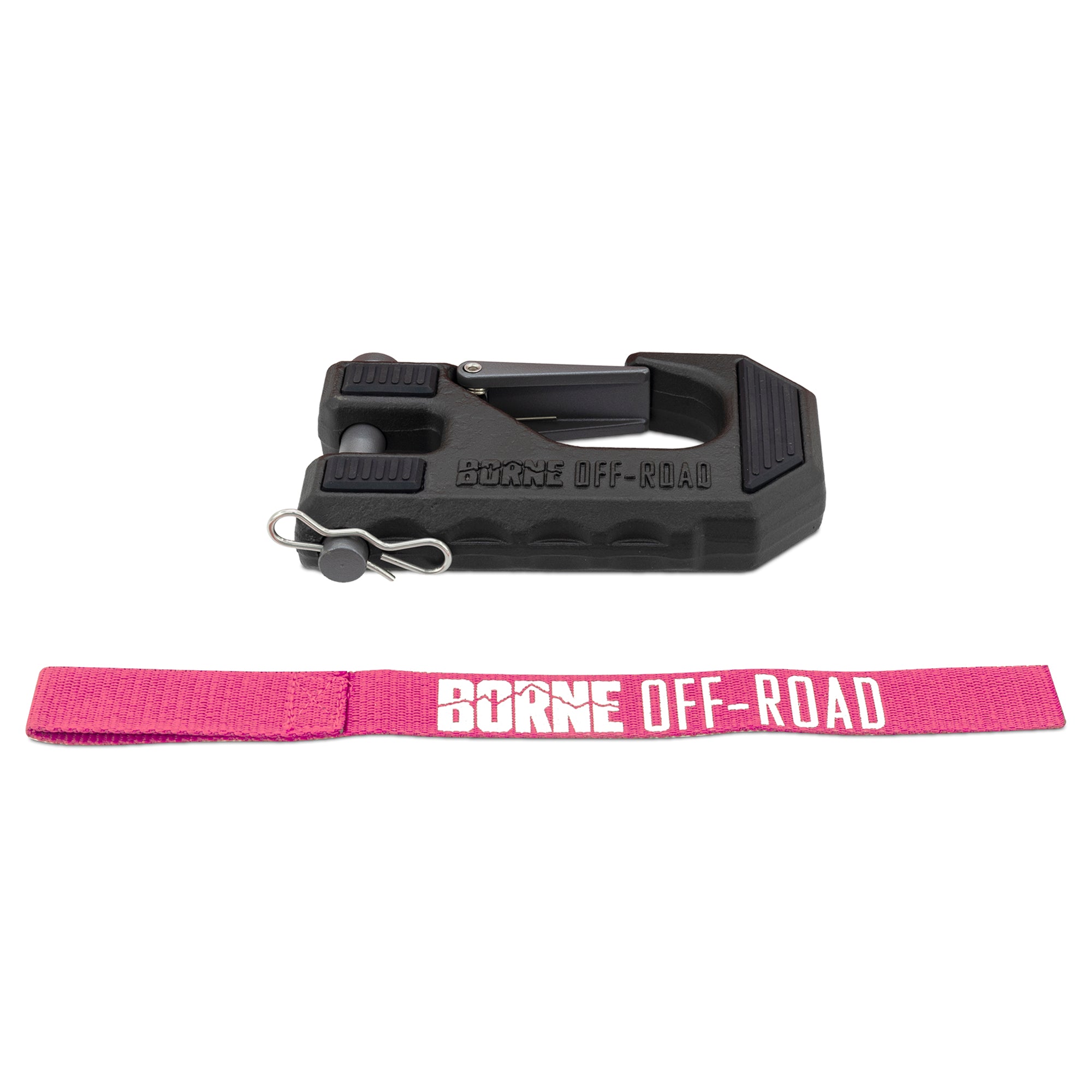Borne Off-Road BNWN-HK-01PK Winch Hook & Hand Tether  Pink