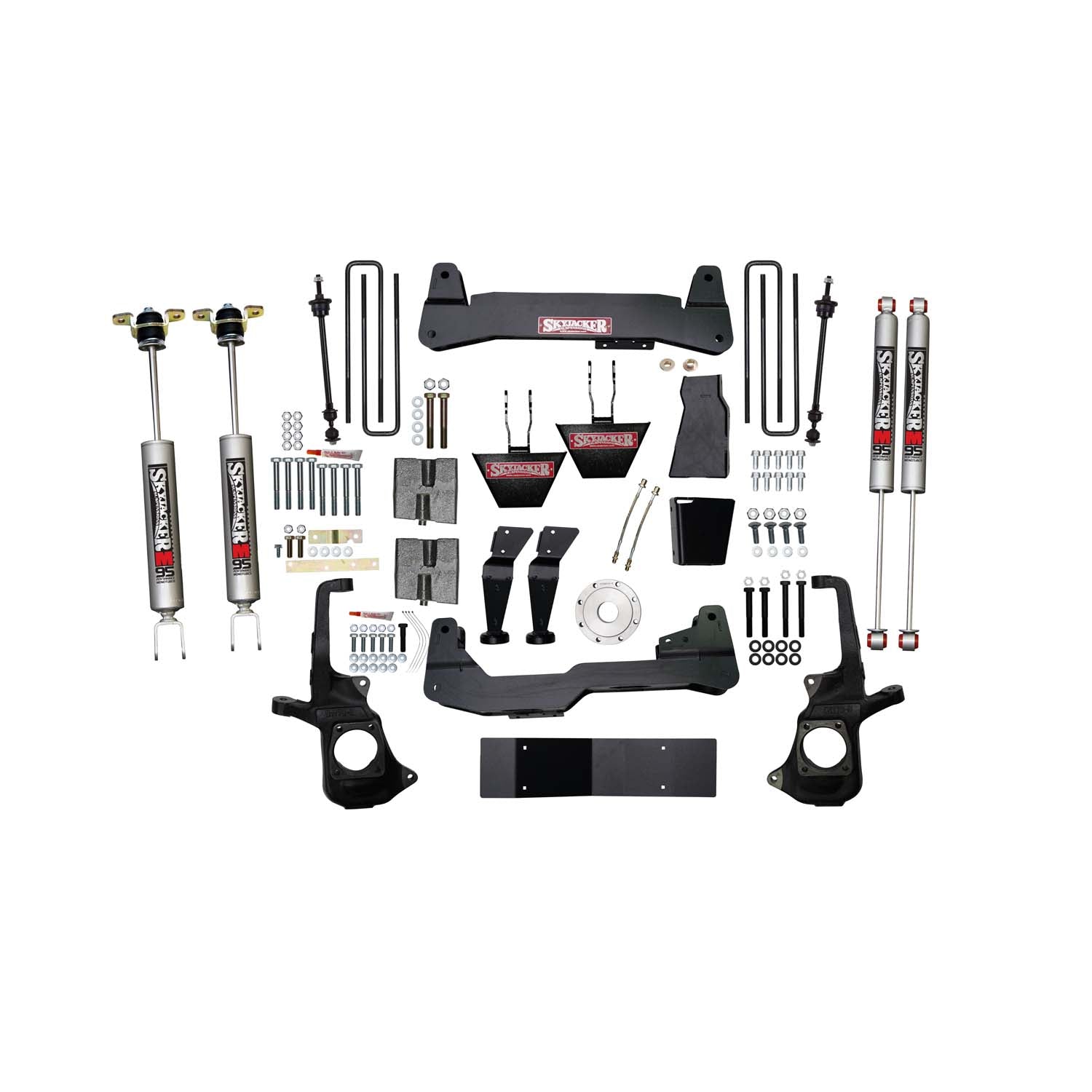 6 In. Suspension Lift Kit With Torsion Bar Drop Brackets And Monotube Shocks.