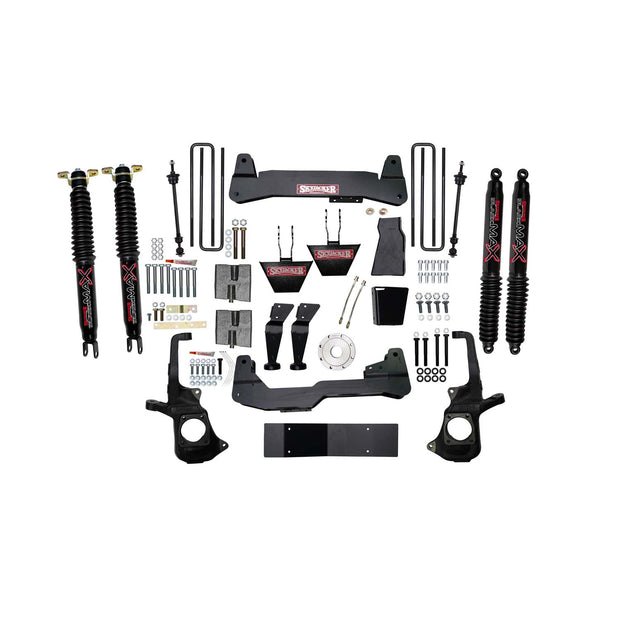 6 In. Suspension Lift Kit With Torsion Bar Drop Brackets And Black MAX Shocks.