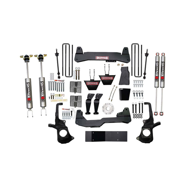 6 In. Suspension Lift Kit With Torsion Bar Drop Brackets And Monotube Shocks.