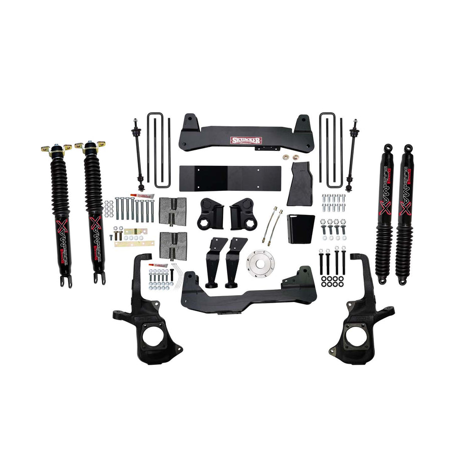 7 In. Lift Kit With Raised Torsion Bar Brackets And Black MAX Shocks.