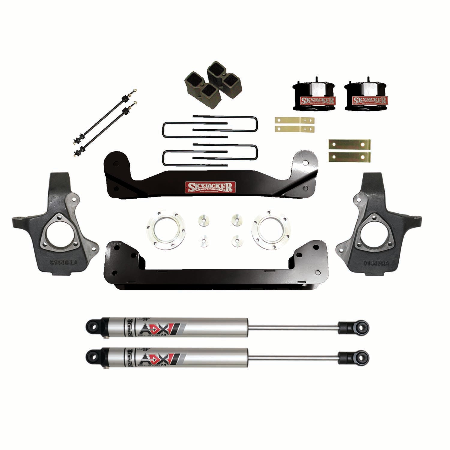 4 In. Suspension Lift Kit With ADX M2.0 Aluminum Monotube Shocks.