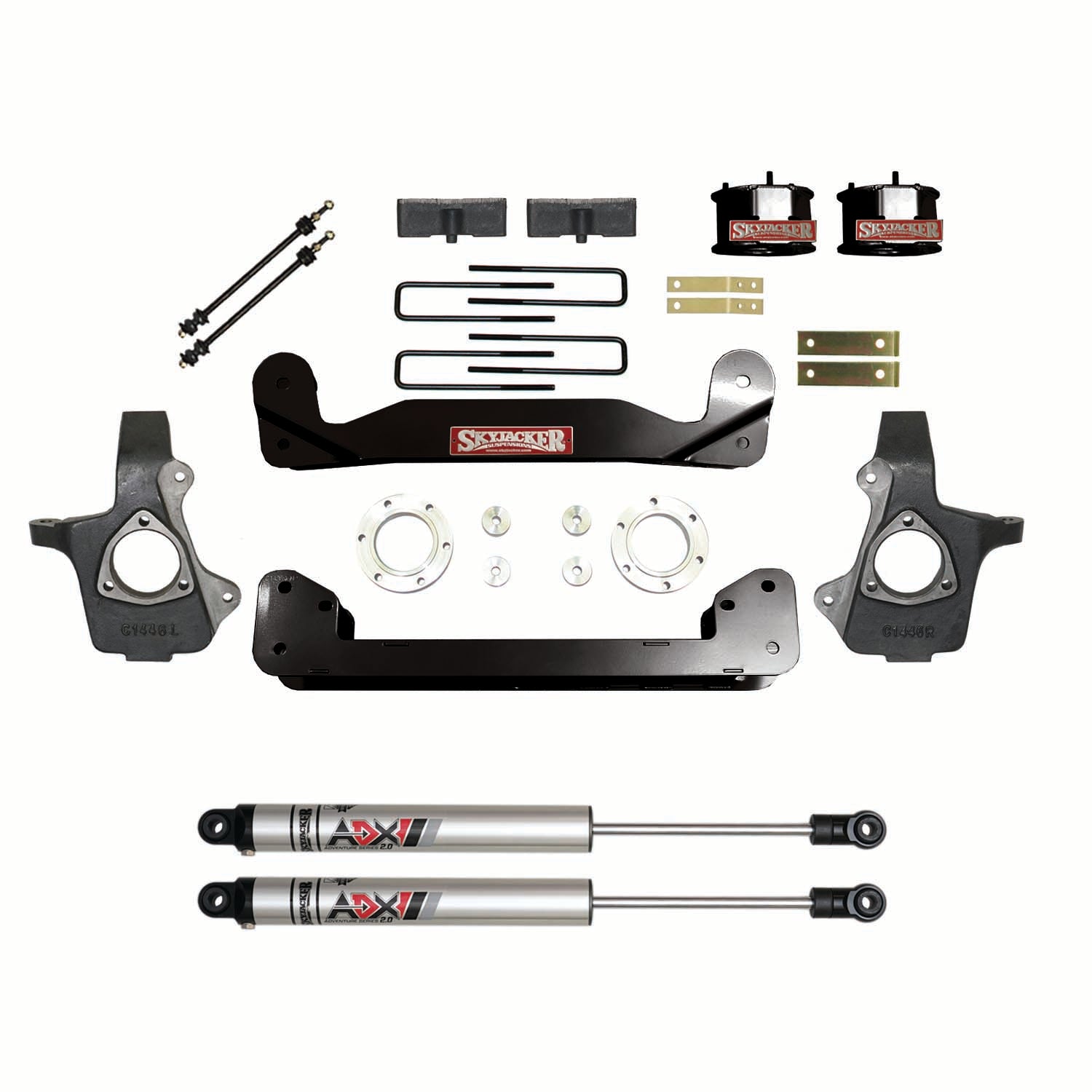 4 In. Suspension Lift Kit With ADX M2.0 Aluminum Monotube Shocks.