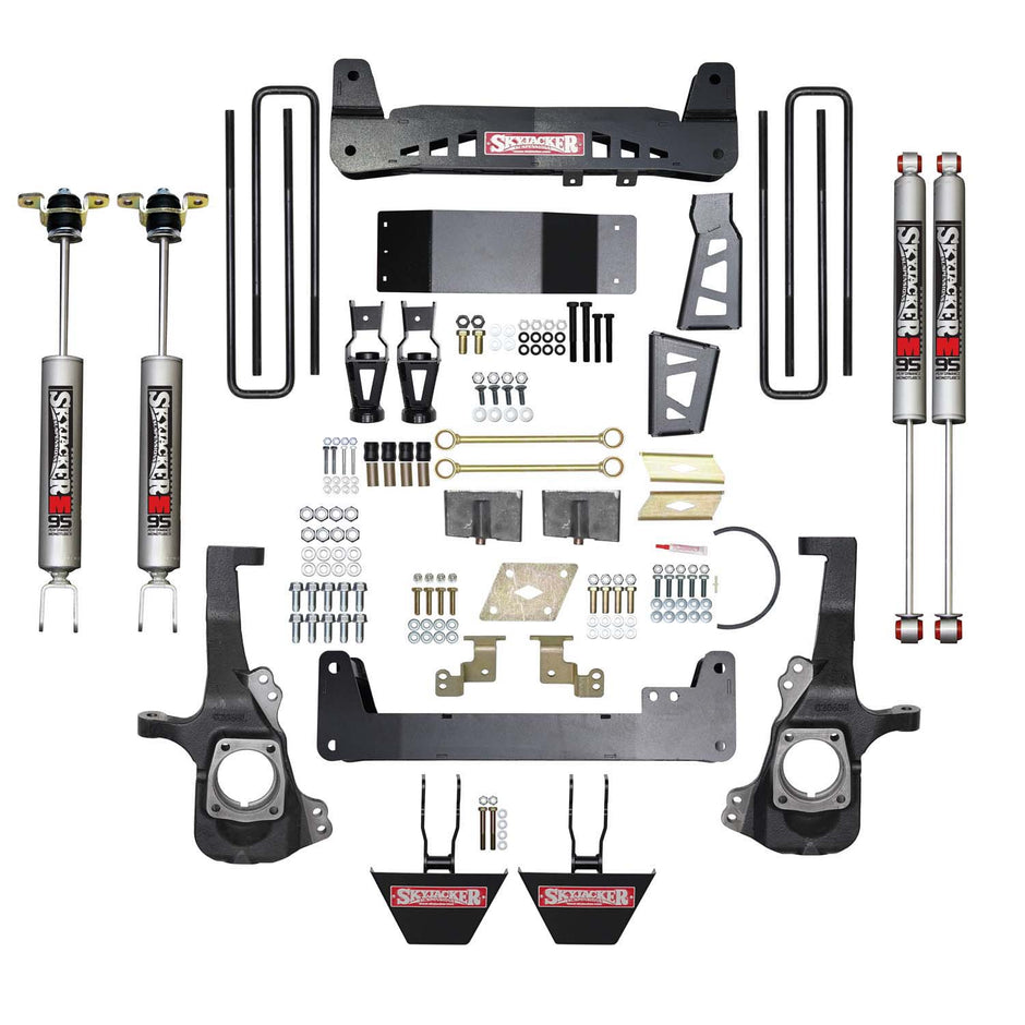 6 In. Suspension Lift Kit With Torsion Bar Drop Brackets And Monotube Shocks.