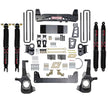 6 In Suspension Lift Kit With Raised Torsion Bar Brackets And Black MAX Shocks.