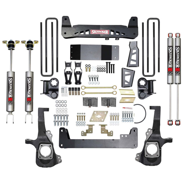 6 In. Suspension Lift Kit With Raised Torsion Bar Brackets And Monotube Shocks.