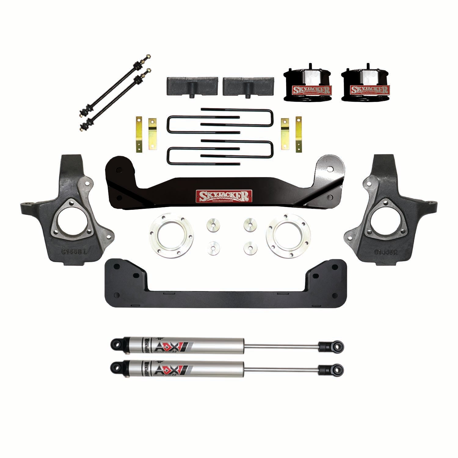 4 In. Suspension Lift Kit With ADX M2.0 Aluminum Monotube Shocks.