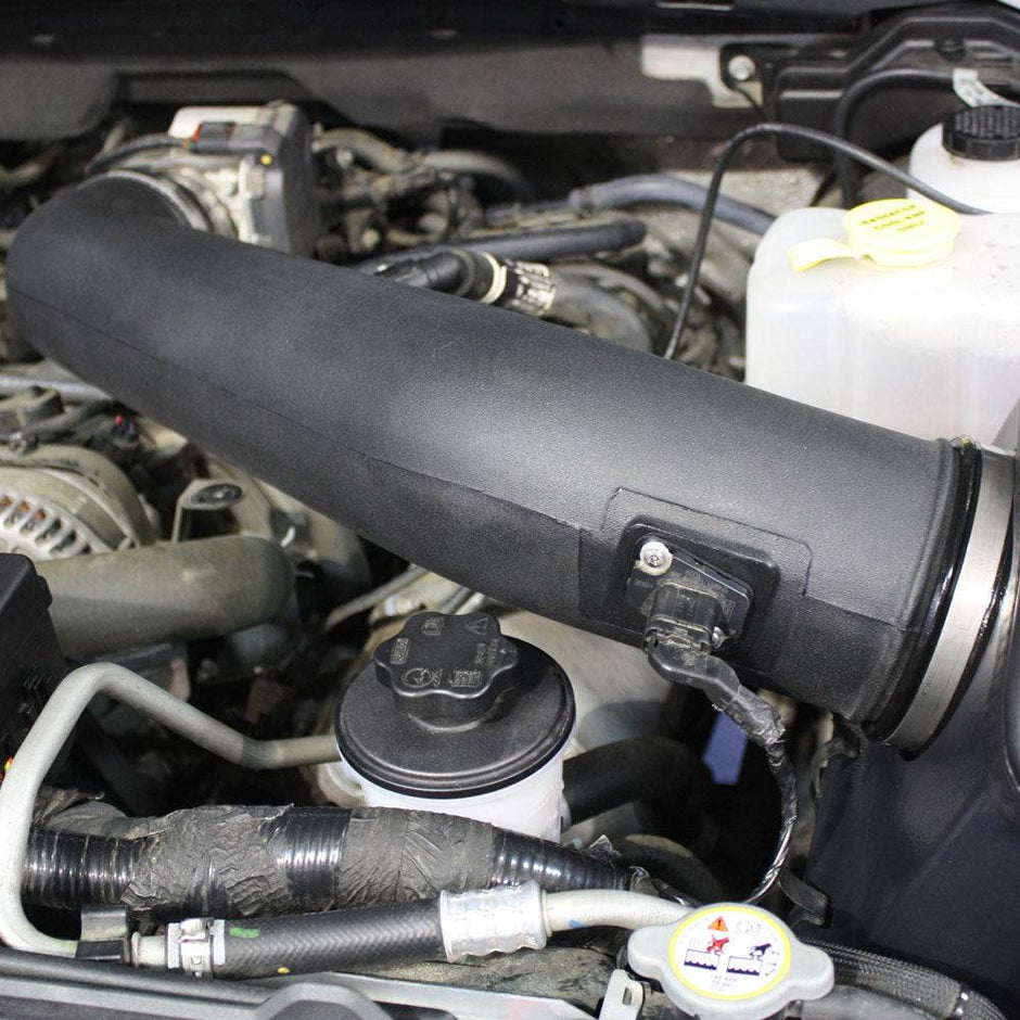 Close up of a JLT Cold Air Intake for 2010-2014 F-150/Raptor 6.2L - S&B
