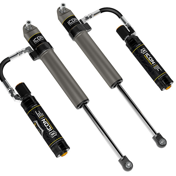 ICON 2020-2023 Jeep Gladiator/2018-2023 Jeep Wrangler JL 2.5" Lift Front V.S. 2.5 Aluminum Series Shock Absorbers Remote Reservoir W/ CDEV Pair