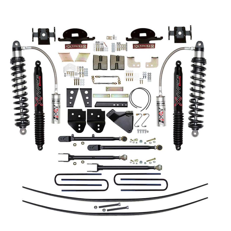 8.5 In. ADX 2.5 Coilover Lift Kit With 4-Link Conversion And Black MAX Shocks.