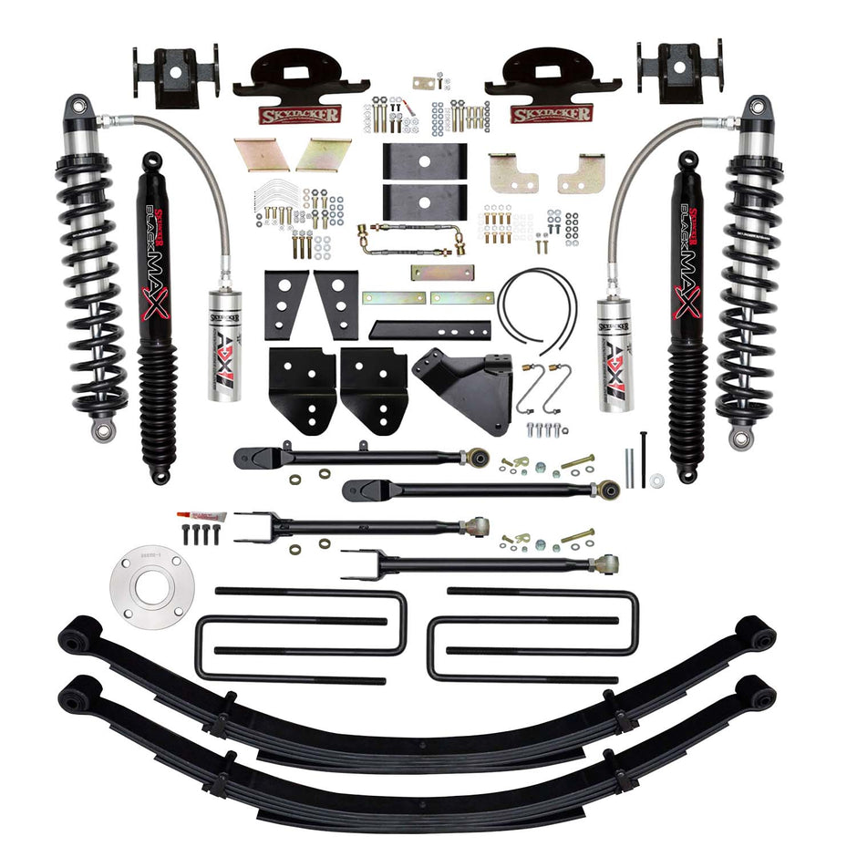 8.5 In. ADX 2.5 Coilover Lift Kit With 4-Link Conversion And Black MAX Shocks.