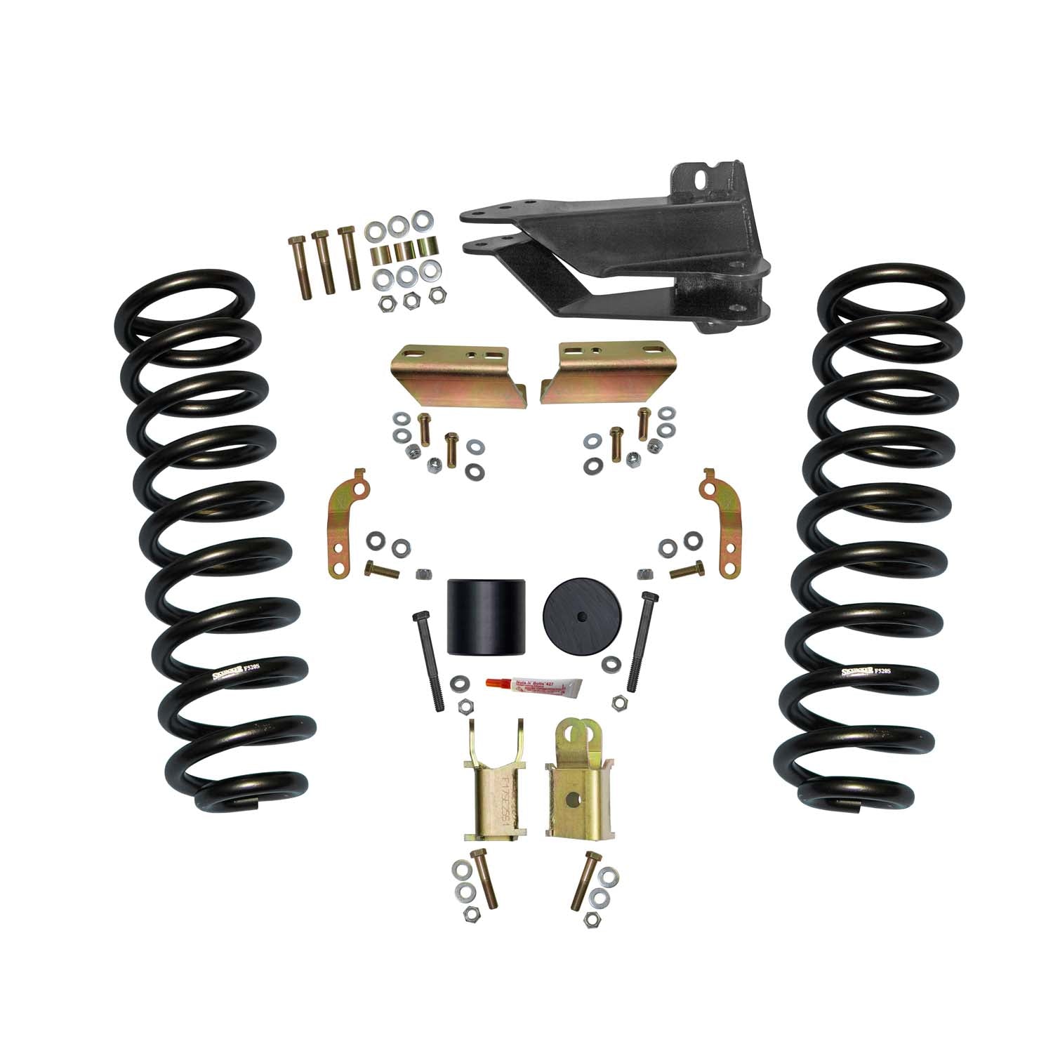 2.5 In. Front Leveling Kit With Shock Extension Brackets.