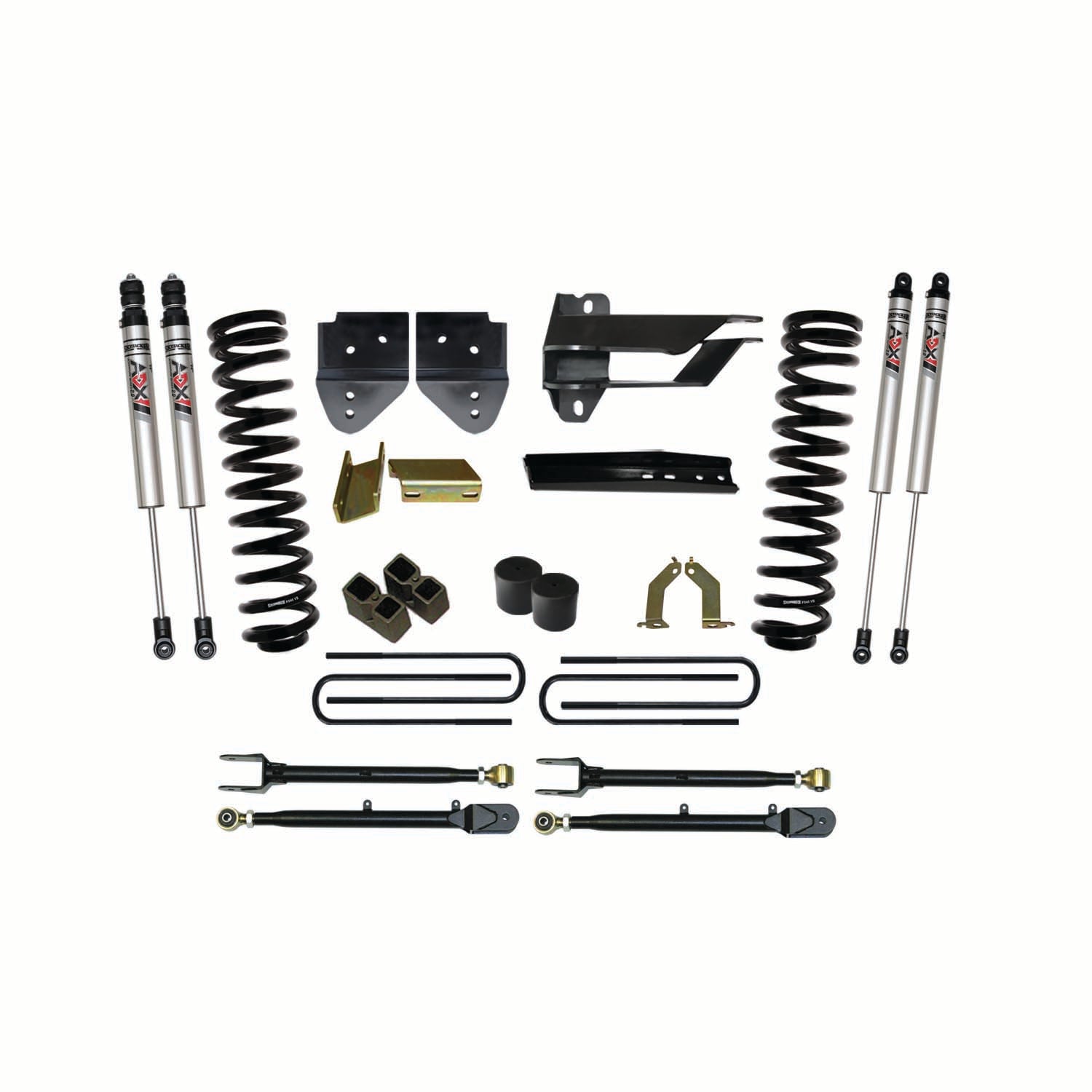 4 In. Suspension Lift Kit With ADX M2.0 Aluminum Monotube Shocks.