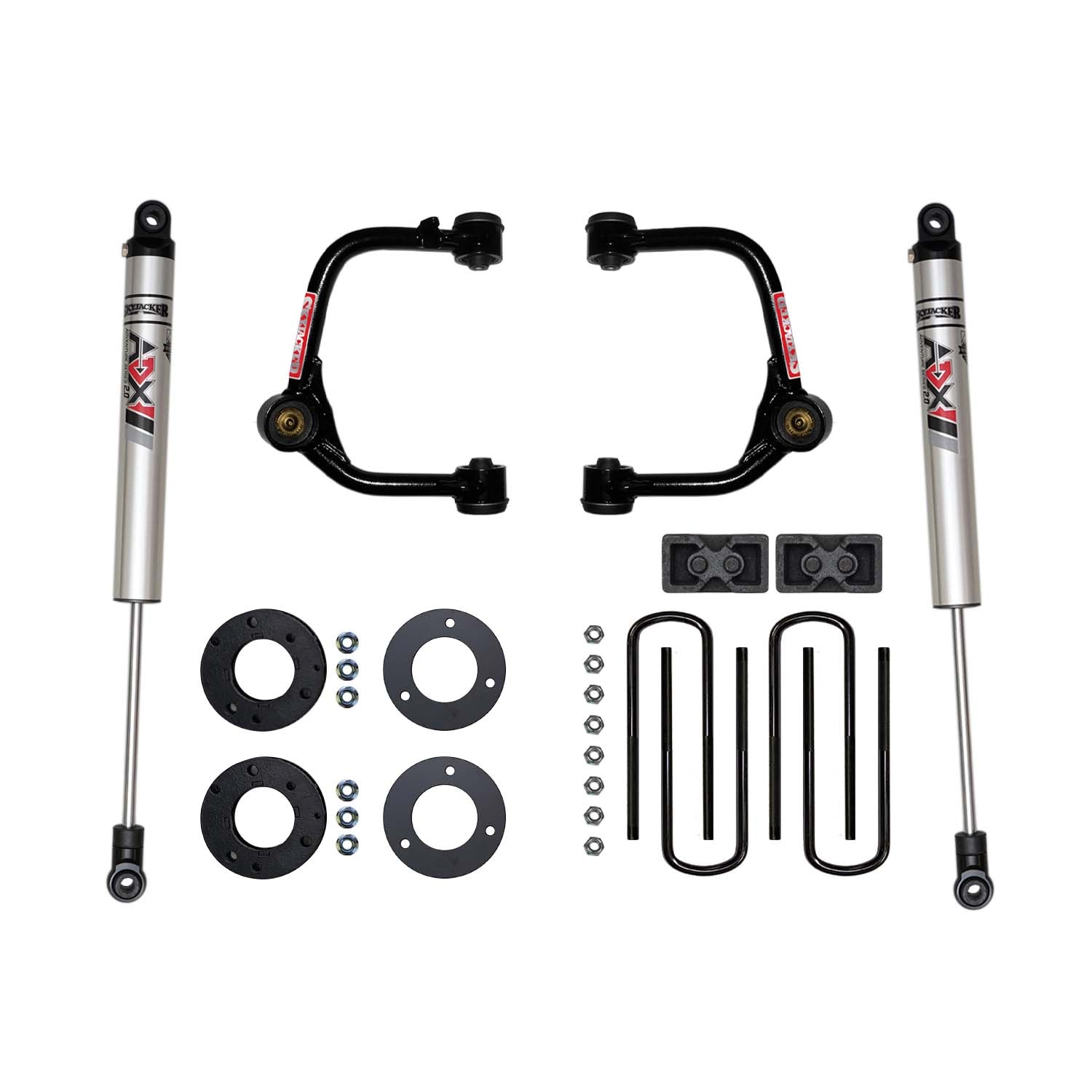 3 In. Suspension Lift Kit With ADX M2.0 Aluminum Monotube Shocks.