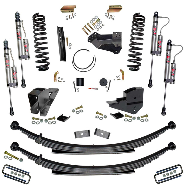4 In. Lift Kit With Front Coils; Rear Leafs; And ADX Remote Reservoir Shocks.