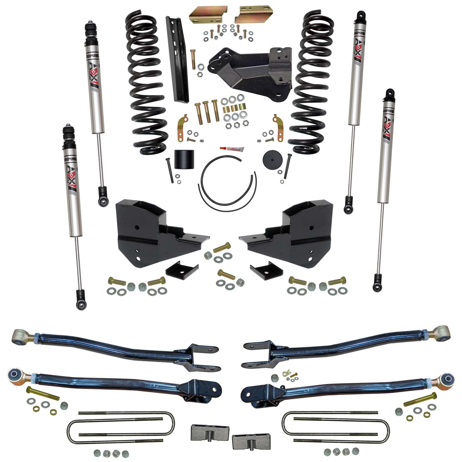 4 In. Suspension Lift Kit With ADX M2.0 Aluminum Monotube Shocks.